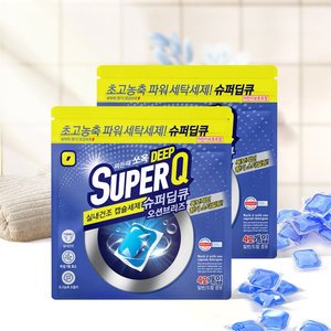 슈퍼딥큐 캡슐세제 42개 2개입 오션브리즈 실내건조 (4,900원) (멤버십무배)