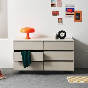 도모디자인 카르테 와이드 3단 6칸 서랍장 1200 방문설치, 매트 아이보리, 6개 (104,300원)