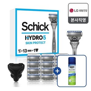 쉬크 하이드로5 스킨프로텍트 면도기 기획팩 (핸들1+날13입+커버1) + 폼증정 (25,800원/무료)