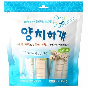 양치하개 강아지 덴탈껌 24p, 스케일링, 360g, 1개 (10,280원)