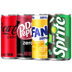 (옵션선택)코카콜라제로 190ml + 제로 음료 190ml 모음 60캔 (30캔x2박스) (22,630원) (무료)
