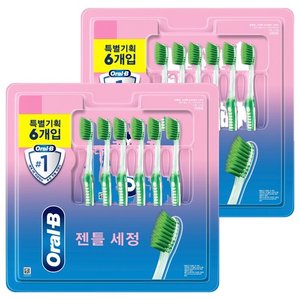 오랄비 고탄력 초미세모 그린티 랜덤색상, 6개입, 2개 (9,900원) (무료)