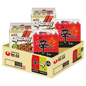 농심 신라면 10개 120g + 짜파게티 10개 140g 세트, 1세트 (13,140원)