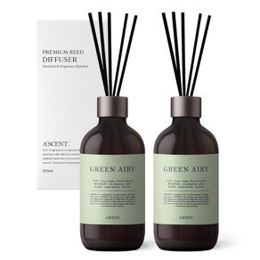 에이센트 퍼퓸드 디퓨저, 그린에어리, 200ml, 2개 (9,790원)