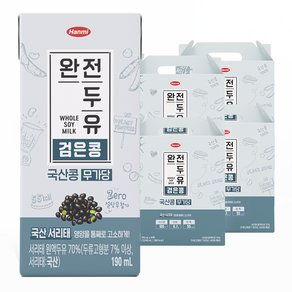 완전두유 전두유 국산 검은콩 무가당 두유, 190ml, 64개 (22,860원)