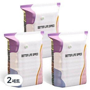 Savelio 3D 진공 압축팩 옷 압축팩 대용량 이불 옷 수납 진공팩, 2세트, 3매입 (12,310원)