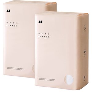 올챌린지 천연펄프 화장지, 3겹, 30m, 30롤, 2팩 (12,900원/무료)
