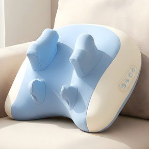 홈플래닛 포터블 무선 온열 안마 베개 마사지기 선물세트 V-MP01, 베이지 + 블루 (34,970원)