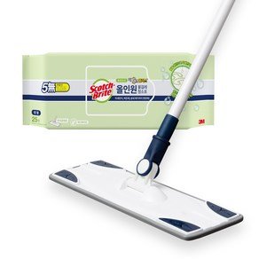 스카치브라이트 베이직 막대걸레 + 올인원 물걸레 청소포 25매, 1세트 (14,760원)