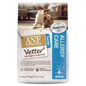 ANF 베터플러스 독 기능성 사료, 피부/피모+알러지, 3.9kg, 1개 (45,280원)