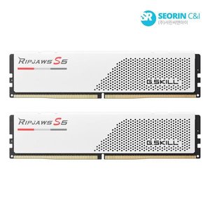 서린공식 G.SKILL DDR5-5200 CL40 RIPJAWS S5 J 화이트 패키지 96GB (1,767,660원/2,500원)