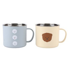 데일리라이크 스텐 머그컵 300ml x 2종 세트, 02 비숑 앤 푸들, 1개 (8,900원)