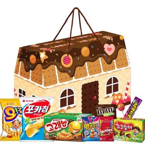 [간식대장] 추천 간식 선물 맛있는 상자 과자집 9종 오감자 포카칩 고래밥 초코송이 스키틀즈 왕꿈틀이 새콤달콤 엠엔엠즈 츄파춥스, 6개 (49,800원)