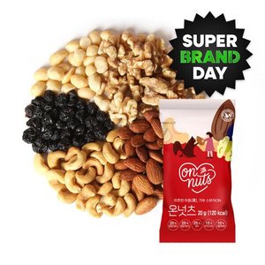 산과들에 하루 한줌 견과 견과류 온넛츠 20g 100봉 (49,670원) (무료)