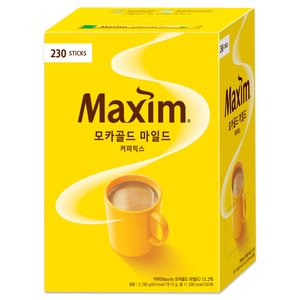 맥심 모카골드 커피믹스 230개 (27,600원/무료)