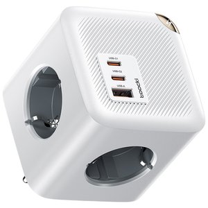 Toocki GaN C타입 PPS 2C1A 3포트 4구 4000W 접지 큐브형 선없는버전 (19,900원) (무료)