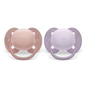 필립스아벤트 울트라 소프트 노리개 젖꼭지 2종 세트 SCF091, 0~6개월, 피치 + 라벤더, 1세트 (10,560원)