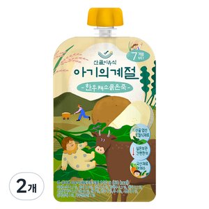 에코맘의산골이유식 아기의 계절 한우 채소 묽은죽, 100g, 2개 (3,500원)