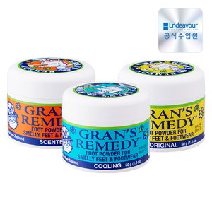 발냄새 제거 신발 탈취제 그랜즈레미디 풋파우더 단지형 50g (17,990원/무료)