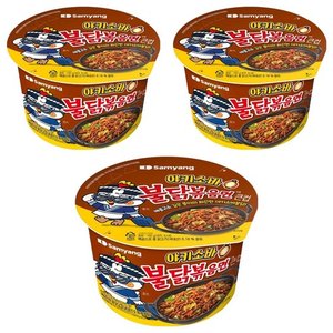 불닭볶음면 야키소바 큰컵라면 100g, 3개 (3,060원)