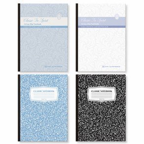 탐사 클래식 A4 잘 펴지는 무선 제본 노트 80p, 혼합색상, 4개 (8,640원)