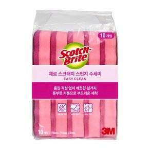 스카치브라이트 제로 스크래치 스펀지 수세미, 10개입, 1개 (8,390원)