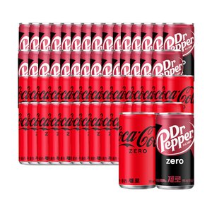 닥터페퍼 제로 190ml 30캔 + 코카콜라 제로 190ml 30캔 (25,560원) (무료)