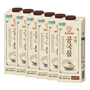 정식품 진한 콩국물 950ml x 6팩 (9,900원/무료)