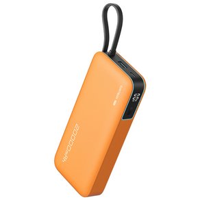 쿡테크 55W 20000mAh 대용량 일체형 보조배터리 고속 충전 보조배터리 LED 전력 표시 삼성 45W 갤럭시 S25/S26 울트라 등 호환, 오렌지, CP 25 (32,900원)