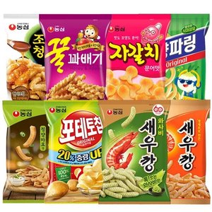 포테토칩4봉+새우깡4봉+꿀꽈베기4봉+조청유과4봉 (14,170원) (무료)