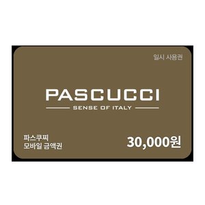 파스쿠찌 모바일금액권 3만원권 일시사용형 (카카오20,000원) (무료)