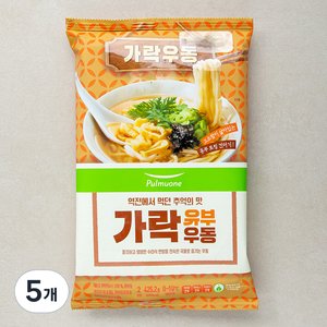 풀무원 가락 유부우동 2인분, 425.2g, 5개 (28,380원)