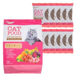 탐사 고양이 사료 치킨, 3kg, 닭, 1개 (14,990원/무료)