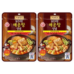 오뚜기 오늘밥상 얼큰비법 매운탕 양념 소스, 110g, 2개 (2,700원)
