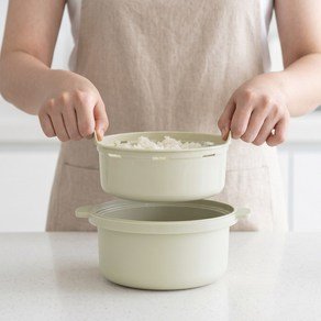 코멧 클린쿡 밥물분리 전자레인지 저당 밥솥, 크림, 1개, 100cm (13,440원)