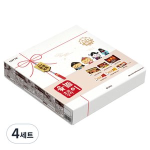 롯데웰푸드 설렌타인 한정기획 윷놀이 초코상자세트, 아몬드초코볼 2p + ABC초코쿠키 + ABC초코 + 가나초코바 3p + 가나초코바아몬드 + 크런키, 4세트 (25,710원)