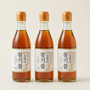 금방아 통참깨 100% 참기름 350ml 3개 (13,900원/무료)