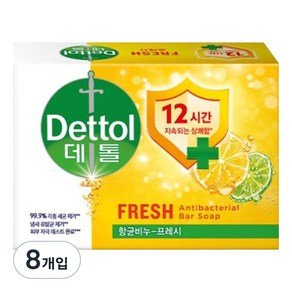 데톨 비누 프레시, 110g, 8개입 (8,980원)