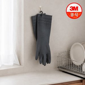3M 걸어쓰는 고리형 그레이 라텍스 고무장갑 5개 세트 + 수세미 증정 (11,610원/무료)