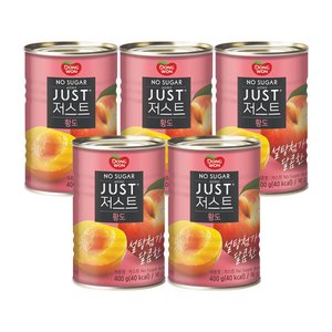동원 JUST 노슈가 황도 2절 통조림 400g 5캔 (9,980원/무료)
