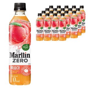 자연은 더말린 제로 복숭아 음료 500ml 20개 (12,080원/무료)