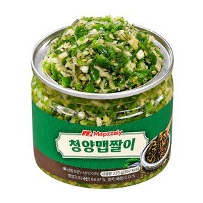 셰프애찬 수제 청양 맵짤이 멸치 고추 다대기 땡초장 다짐장 만능 반찬 캠핑 음식 여행템, 1개, 225g (12,110원)