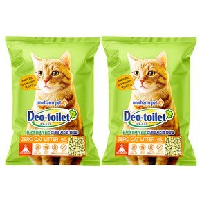 유니참데오토일렛 사막화방지 고양이 모래, 4L, 2개, 무향 (27,200원)