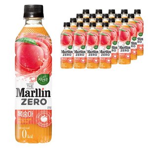 자연은 더말린 제로 복숭아 음료, 500ml, 20개 (12,400원)