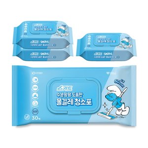 스카트 수분팡팡 도톰한 물걸레 청소포 표준/대형 30매 4팩 (12,900원 / 무료)