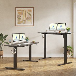 FlexiSpot 전동 모션데스크 EF1 컴퓨터책상 높이조절책상 A/S 5년 높이690-1100mm 학생책상 낮은 높이 사무실책상 게이밍책상, 블랙 (168,760원)