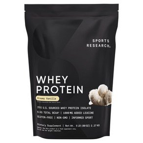 스포츠리서치 유청 단백질 크리미 바닐라 맛, 1개, 2.27kg (95,820원)
