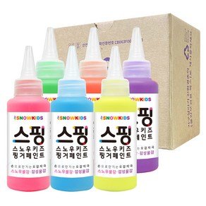 스노우키즈 스노우 유아물감 세트, 70ml, 6색 (11,950원)